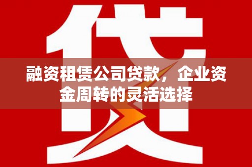 工布江达融资租赁公司贷款，企业资金周转的灵活选择