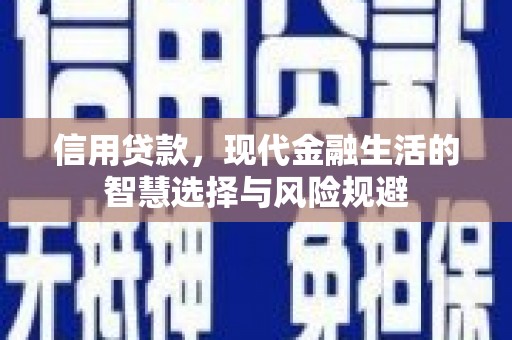 工布江达信用贷款，现代金融生活的智慧选择与风险规避