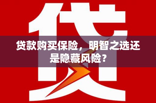工布江达贷款购买保险，明智之选还是隐藏风险？