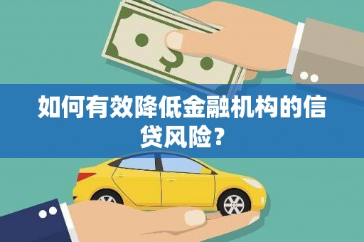 工布江达如何有效降低金融机构的信贷风险？