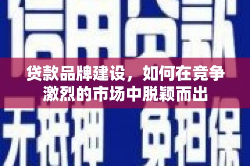 工布江达贷款品牌建设，如何在竞争激烈的市场中脱颖而出