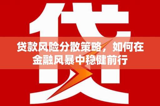工布江达贷款风险分散策略，如何在金融风暴中稳健前行