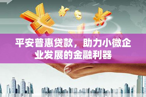 工布江达平安普惠贷款，助力小微企业发展的金融利器