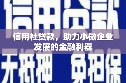 工布江达信用社贷款，助力小微企业发展的金融利器