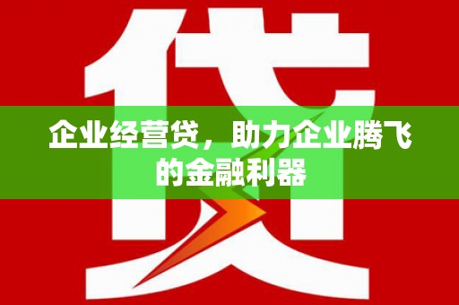 工布江达企业经营贷，助力企业腾飞的金融利器