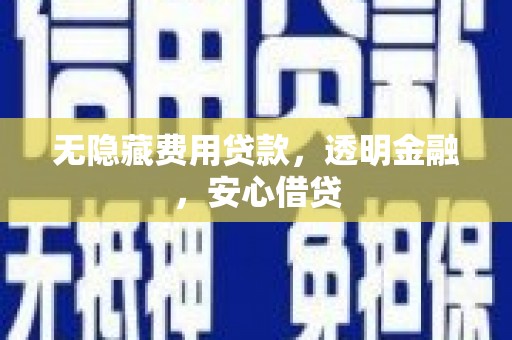 工布江达无隐藏费用贷款，透明金融，安心借贷