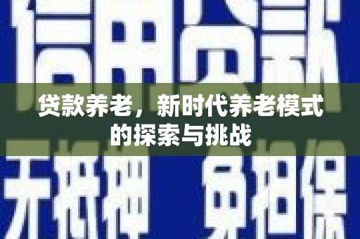 工布江达贷款养老，新时代养老模式的探索与挑战